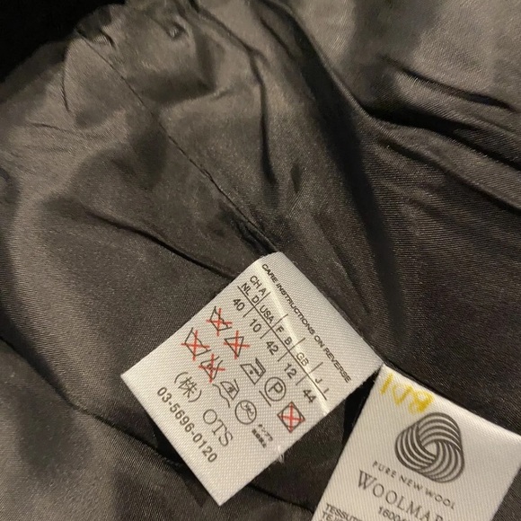 (1) Trendy Vintage Gray Patterned Max Mara Wool Suit Jacket Women’s Size 10 - Picture 9 of 15